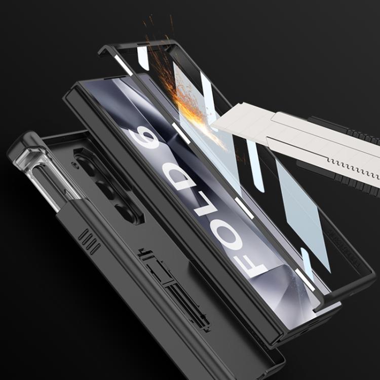 For Samsung Galaxy Z Fold6 GKK Integrated Folding Sliding Camshield Armor Phone Case with Pen Box