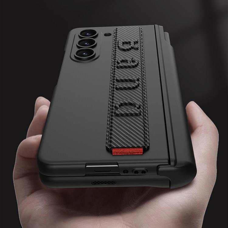 For Samsung Galaxy Z Fold6 GKK Integrated Magnetic Folding Hinge Phone Case with Wrist Strap & Pen Holder