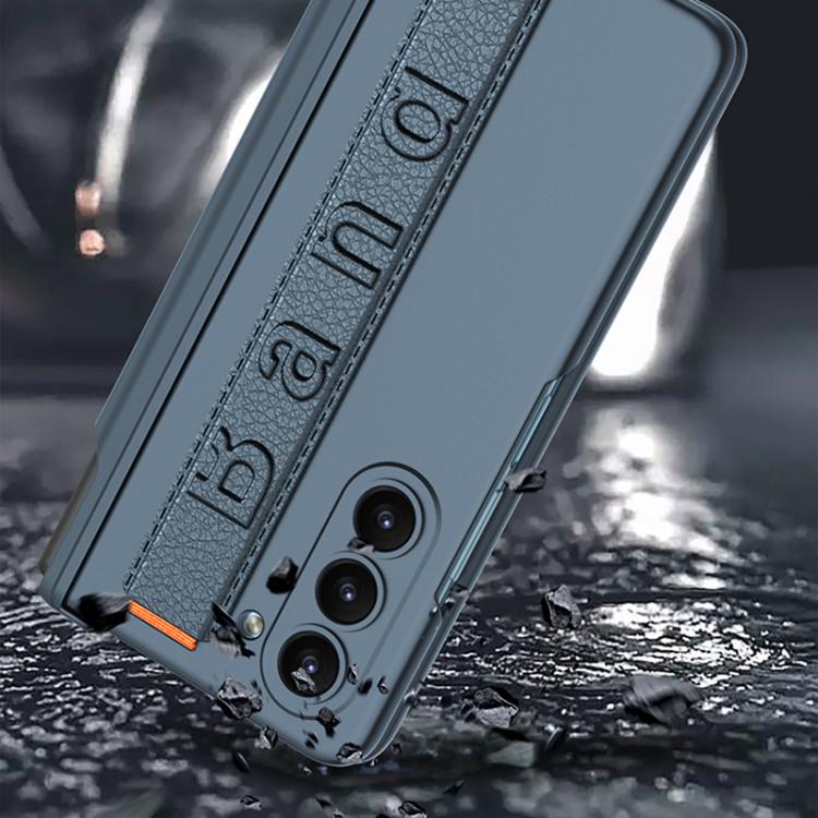 For Samsung Galaxy Z Fold6 GKK Integrated Magnetic Folding Hinge Phone Case with Wrist Strap & Pen Holder