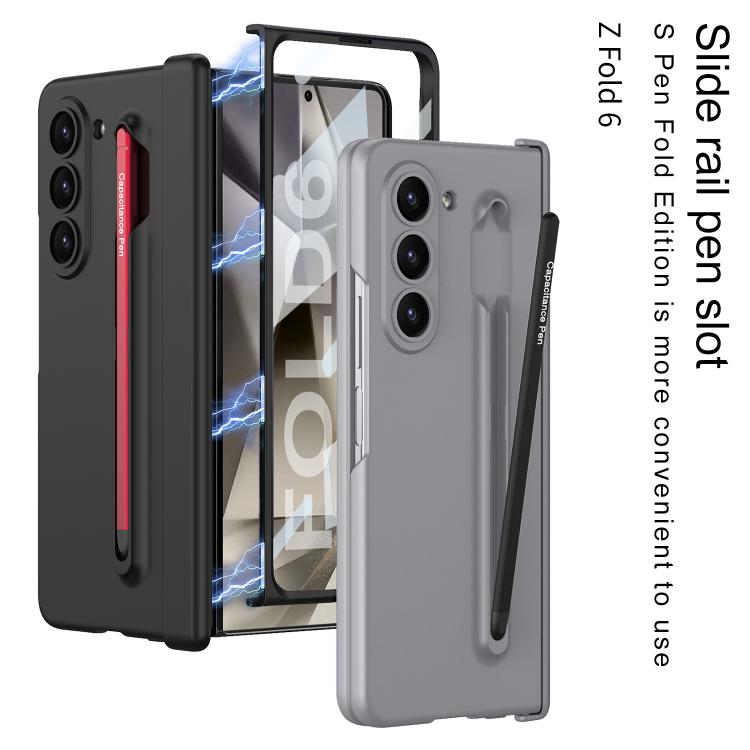 For Samsung Galaxy Z Fold6 GKK Magnetic Integrated Phone Case with Pen Slots, Include Pen