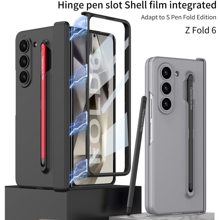 For Samsung Galaxy Z Fold6 GKK Magnetic Integrated Phone Case with Pen Slots, Include Pen