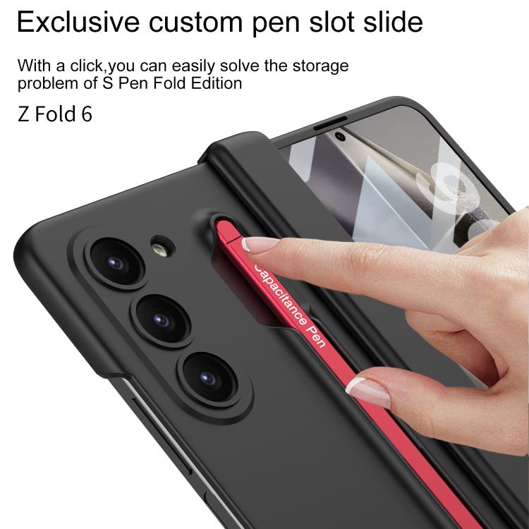 For Samsung Galaxy Z Fold6 GKK Magnetic Integrated Phone Case with Pen Slots, Include Pen
