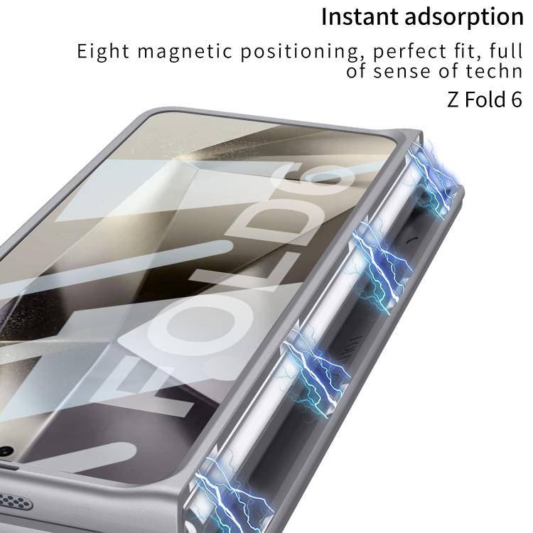 For Samsung Galaxy Z Fold6 GKK Magnetic Integrated Phone Case with Pen Slots, Include Pen