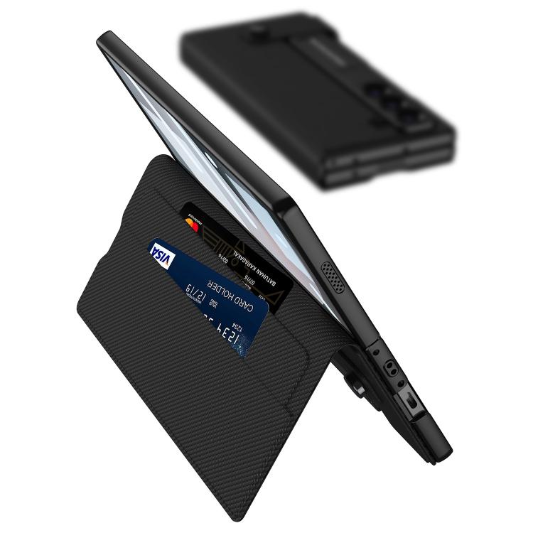 For Samsung Galaxy Z Fold6 GKK Integrated Flip Wallet Leather Phone Case with Pen Slots, Not Included Pen
