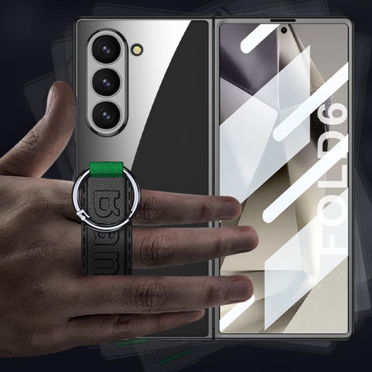 For Samsung Galaxy Z Flip6 / Flip7 FE GKK Integrated Phantom Plating Side Wrist Strap Ring Phone Case
