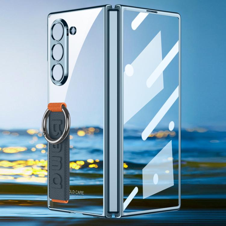 For Samsung Galaxy Z Flip6 / Flip7 FE GKK Integrated Phantom Plating Side Wrist Strap Ring Phone Case
