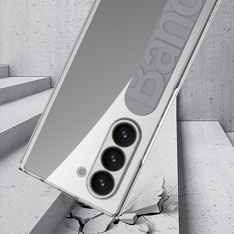 For Samsung Galaxy Z Fold6 GKK Integrated Phantom Silicone Wristband Transparent Phone Case