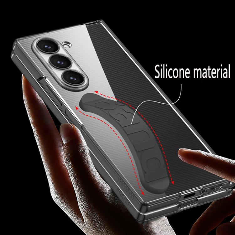 For Samsung Galaxy Z Fold6 GKK Integrated Phantom Silicone Wristband Transparent Phone Case