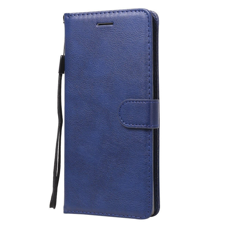 For Samsung Galaxy Note20 Solid Color Horizontal Flip PU Leather Case with Holder & Card Slots & Wallet & Lanyard