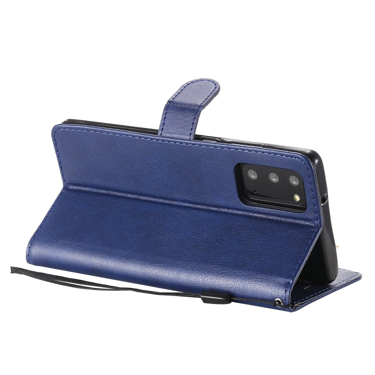 For Samsung Galaxy Note20 Solid Color Horizontal Flip PU Leather Case with Holder & Card Slots & Wallet & Lanyard