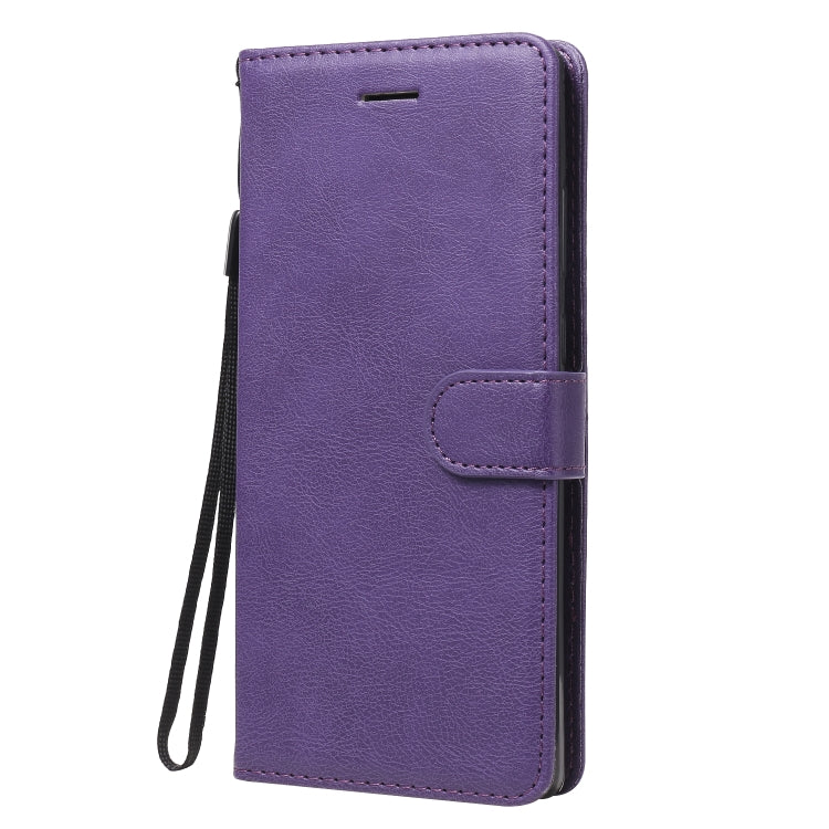 For Samsung Galaxy Note20 Solid Color Horizontal Flip PU Leather Case with Holder & Card Slots & Wallet & Lanyard