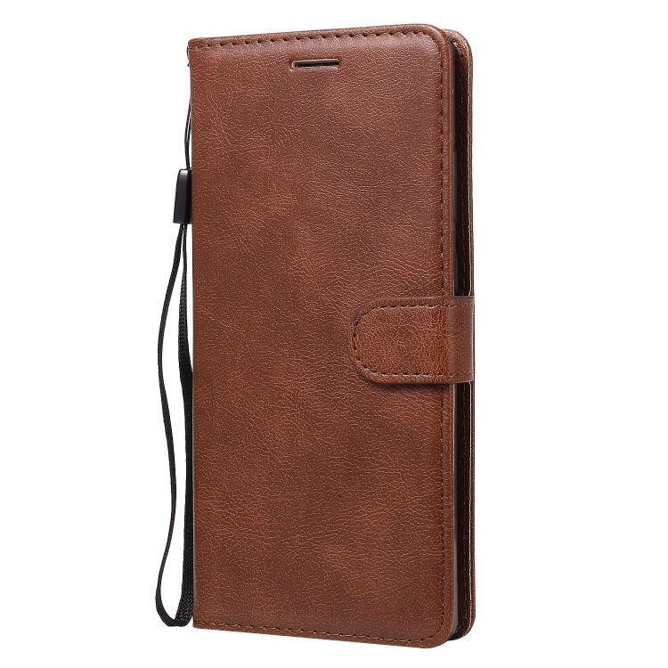 For Samsung Galaxy Note20 Solid Color Horizontal Flip PU Leather Case with Holder & Card Slots & Wallet & Lanyard