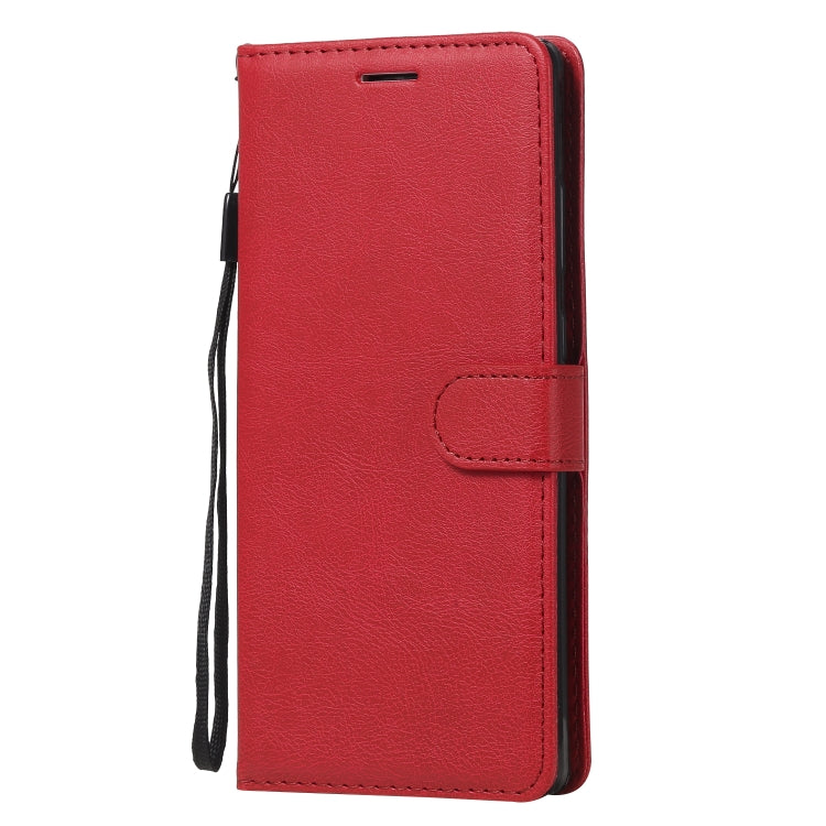 For Samsung Galaxy Note20 Solid Color Horizontal Flip PU Leather Case with Holder & Card Slots & Wallet & Lanyard