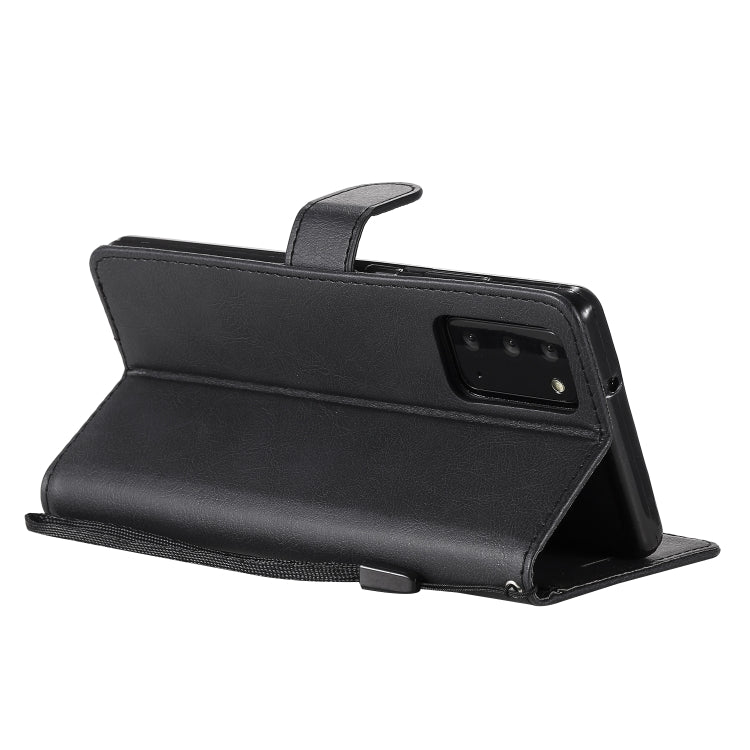 For Samsung Galaxy Note20 Solid Color Horizontal Flip PU Leather Case with Holder & Card Slots & Wallet & Lanyard