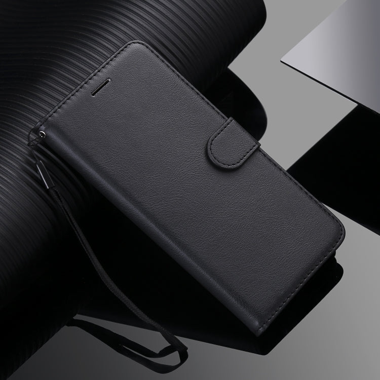 For Samsung Galaxy Note20 Solid Color Horizontal Flip PU Leather Case with Holder & Card Slots & Wallet & Lanyard
