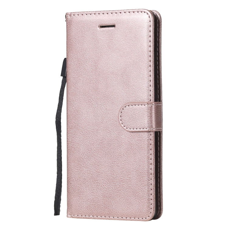 For Samsung Galaxy Note20 Solid Color Horizontal Flip PU Leather Case with Holder & Card Slots & Wallet & Lanyard