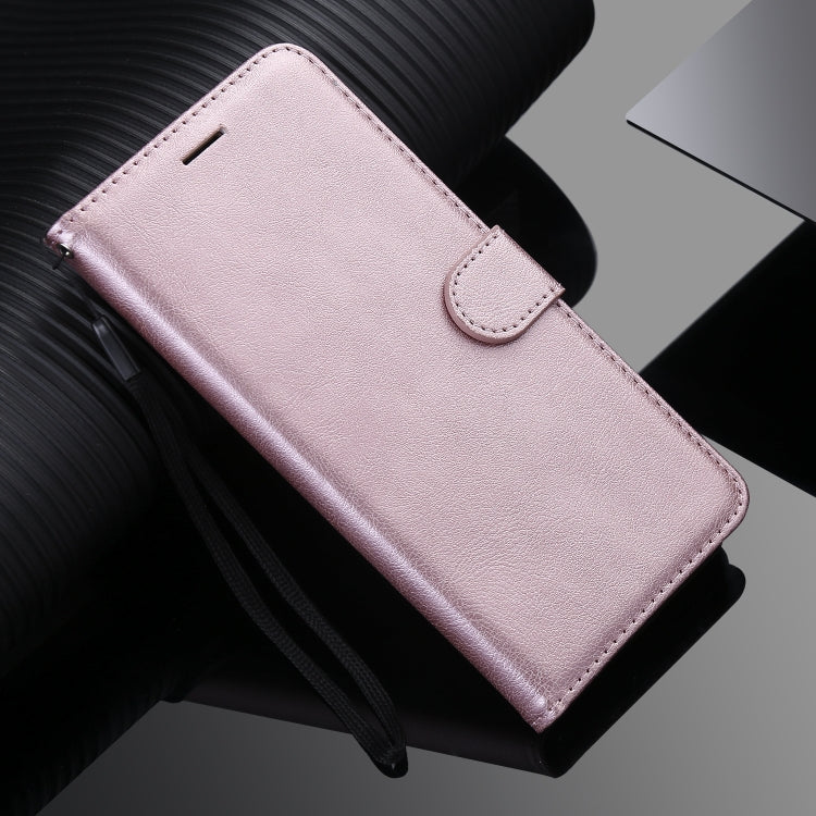 For Samsung Galaxy Note20 Solid Color Horizontal Flip PU Leather Case with Holder & Card Slots & Wallet & Lanyard