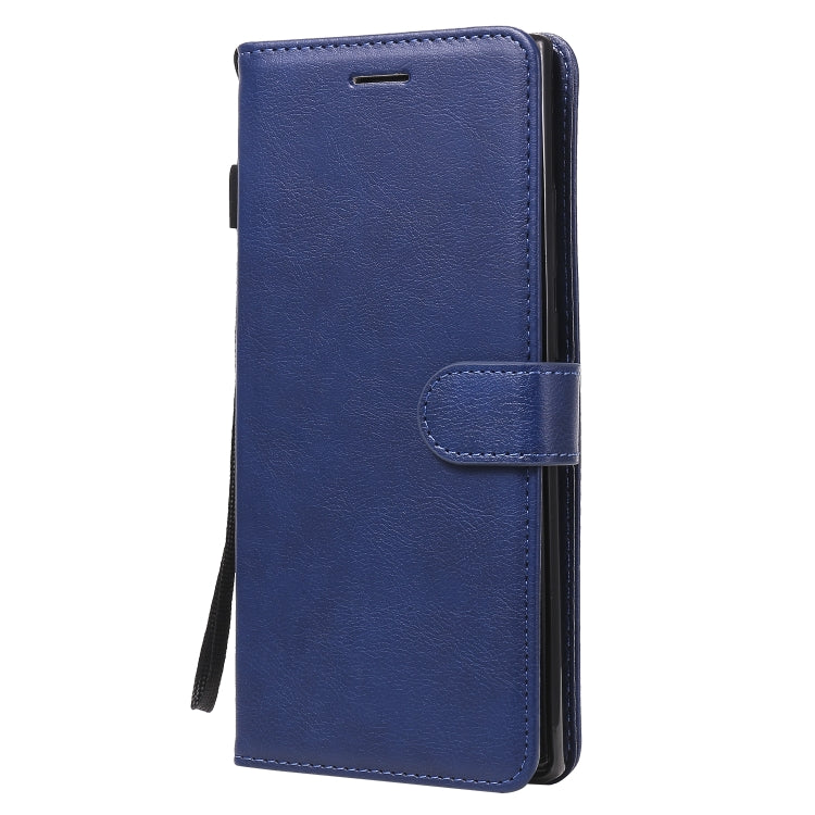 For Samsung Galaxy Note20 Ultra Solid Color Horizontal Flip PU Leather Case with Holder & Card Slots & Wallet & Lanyard