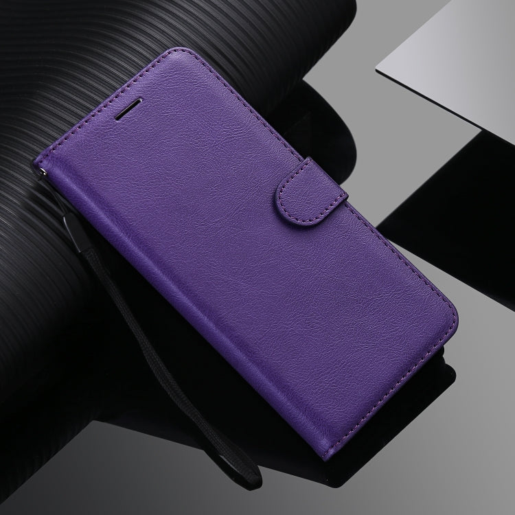 For Samsung Galaxy Note20 Ultra Solid Color Horizontal Flip PU Leather Case with Holder & Card Slots & Wallet & Lanyard