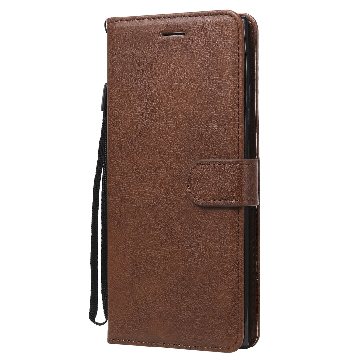 For Samsung Galaxy Note20 Ultra Solid Color Horizontal Flip PU Leather Case with Holder & Card Slots & Wallet & Lanyard