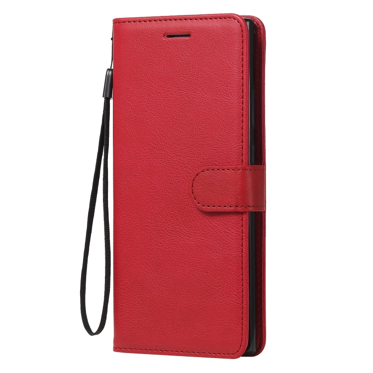 For Samsung Galaxy Note20 Ultra Solid Color Horizontal Flip PU Leather Case with Holder & Card Slots & Wallet & Lanyard