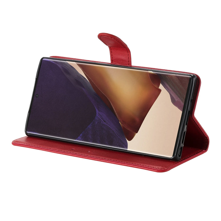 For Samsung Galaxy Note20 Ultra Solid Color Horizontal Flip PU Leather Case with Holder & Card Slots & Wallet & Lanyard