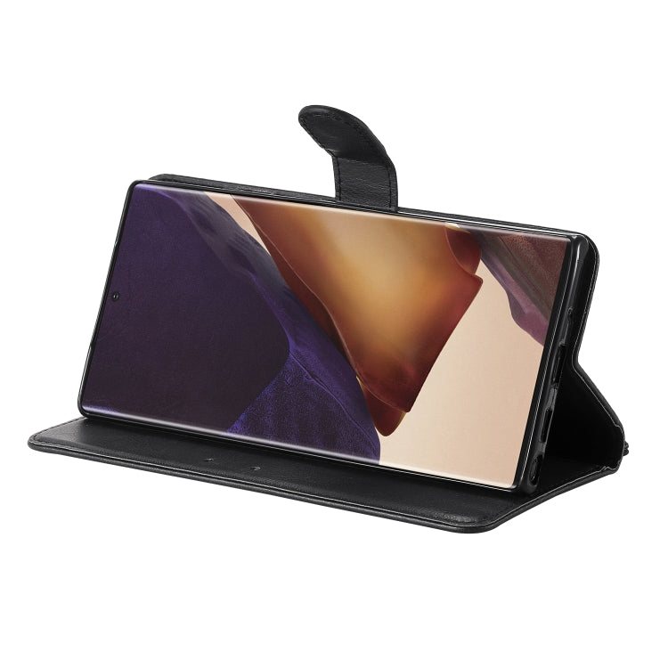 For Samsung Galaxy Note20 Ultra Solid Color Horizontal Flip PU Leather Case with Holder & Card Slots & Wallet & Lanyard