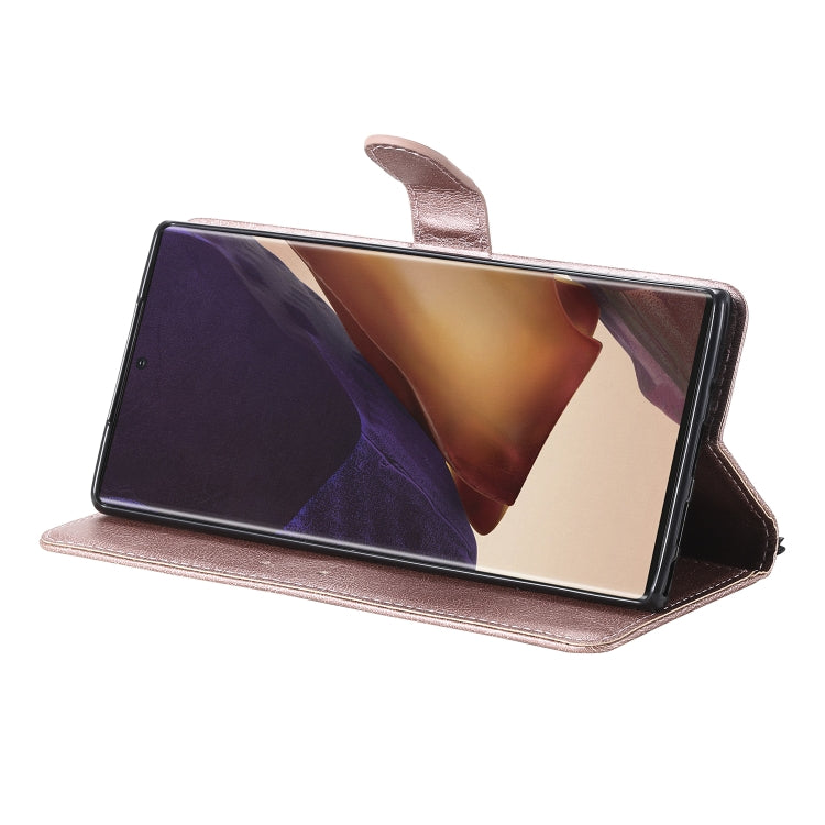 For Samsung Galaxy Note20 Ultra Solid Color Horizontal Flip PU Leather Case with Holder & Card Slots & Wallet & Lanyard