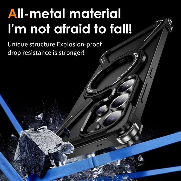 For Samsung Galaxy S25 Ultra 5G Titanium Alloy MagSafe Magnetic Airbag Shockproof Phone Case