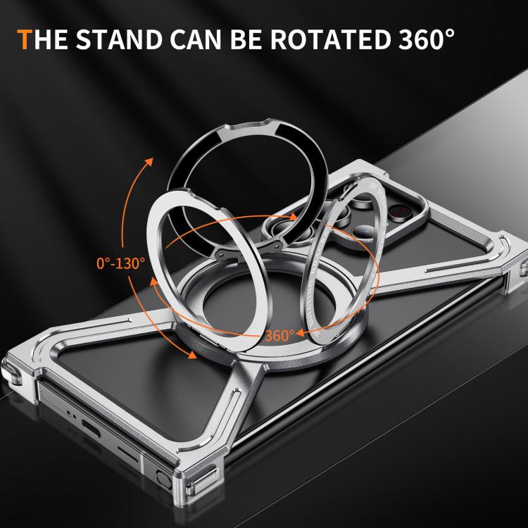 For Samsung Galaxy S24 Ultra 5G Titanium Alloy MagSafe Magnetic Airbag Shockproof Phone Case