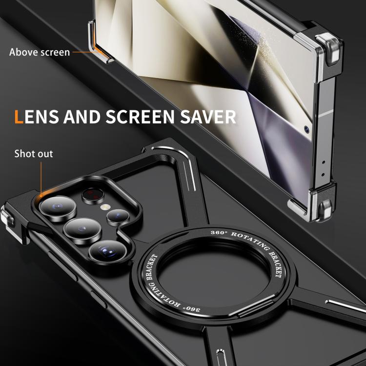 For Samsung Galaxy S23 Ultra 5G Titanium Alloy MagSafe Magnetic Airbag Shockproof Phone Case