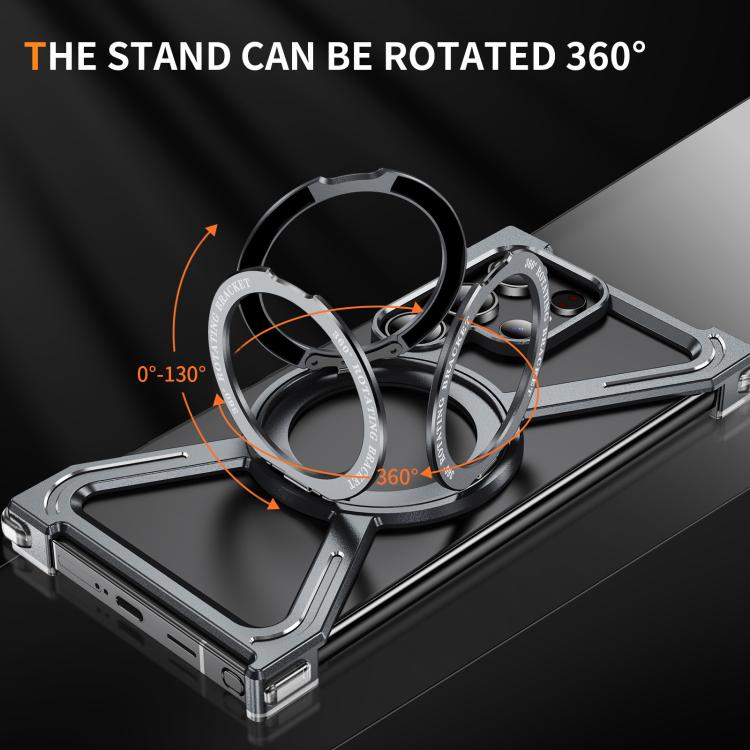 For Samsung Galaxy S23 Ultra 5G Titanium Alloy MagSafe Magnetic Airbag Shockproof Phone Case