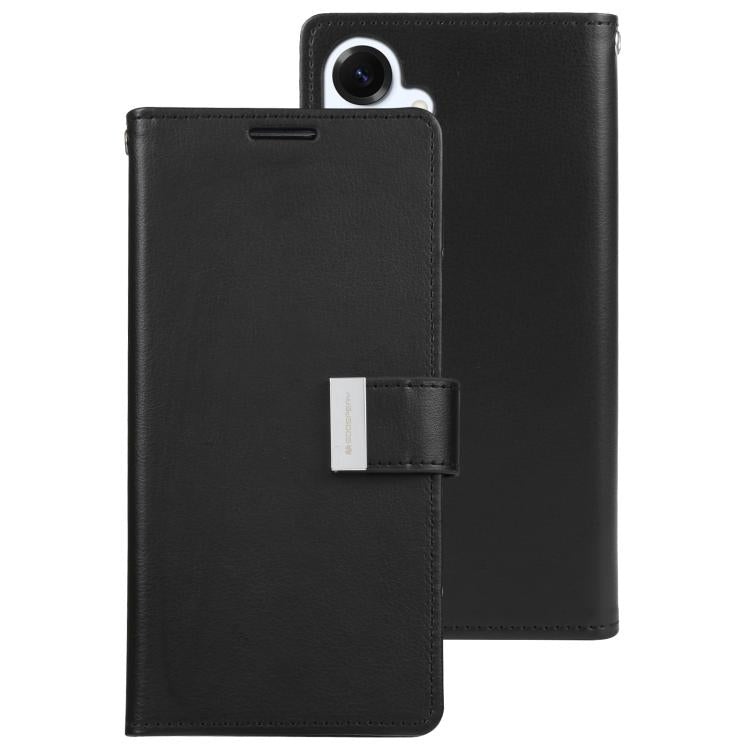 For Samsung Galaxy S25+ 5G GOOSPERY RICH DIARY Crazy Horse Texture Leather Phone Case