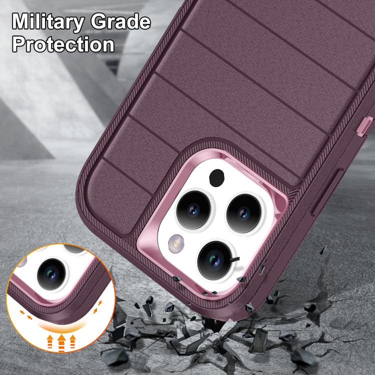 For iPhone 16 Pro Defender Gen2 Rugged PC + Silicone Phone Case with Holder