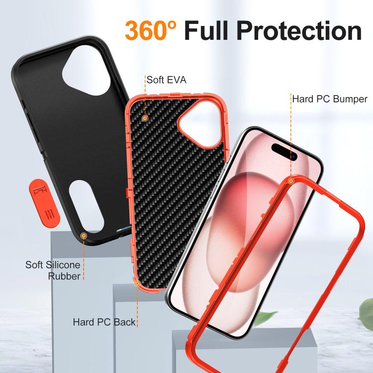 For iPhone 16 Plus Defender Gen2 Rugged PC + Silicone Phone Case with Holder