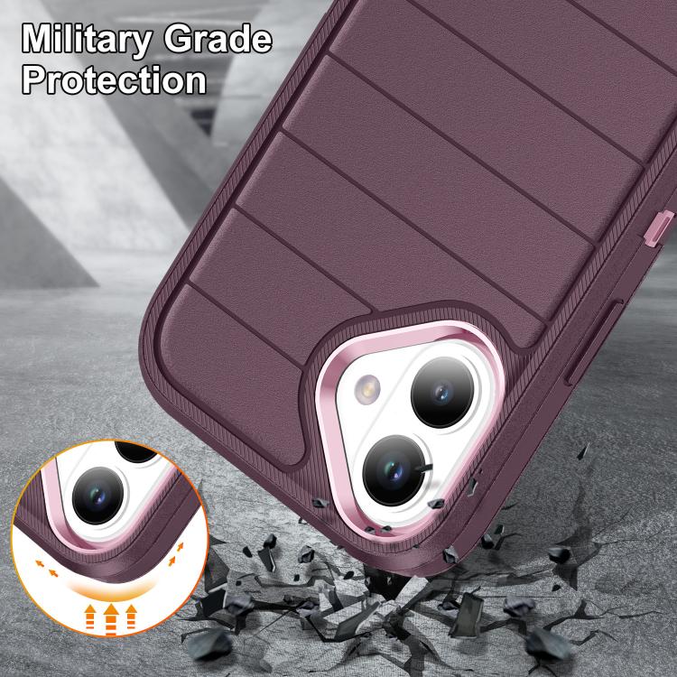 For iPhone 16 Plus Defender Gen2 Rugged PC + Silicone Phone Case with Holder