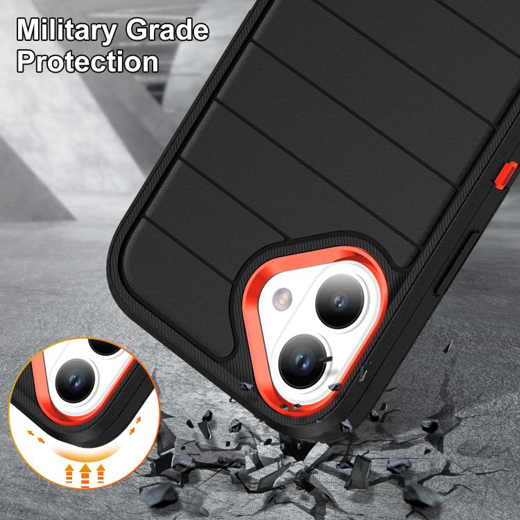 For iPhone 16 Defender Gen2 Rugged PC + Silicone Phone Case with Holder