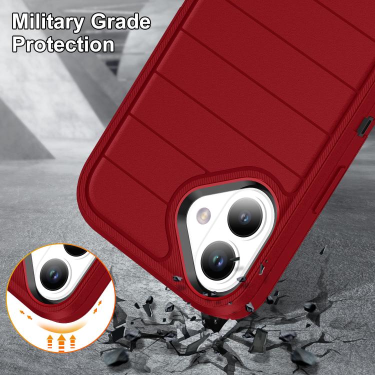 For iPhone 16 Defender Gen2 Rugged PC + Silicone Phone Case with Holder