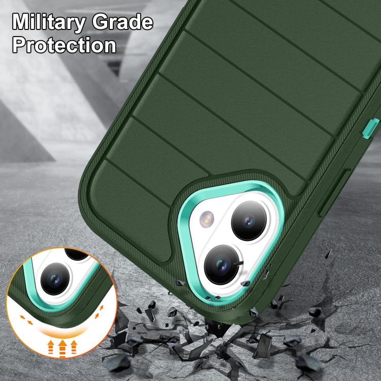 For iPhone 16 Defender Gen2 Rugged PC + Silicone Phone Case with Holder