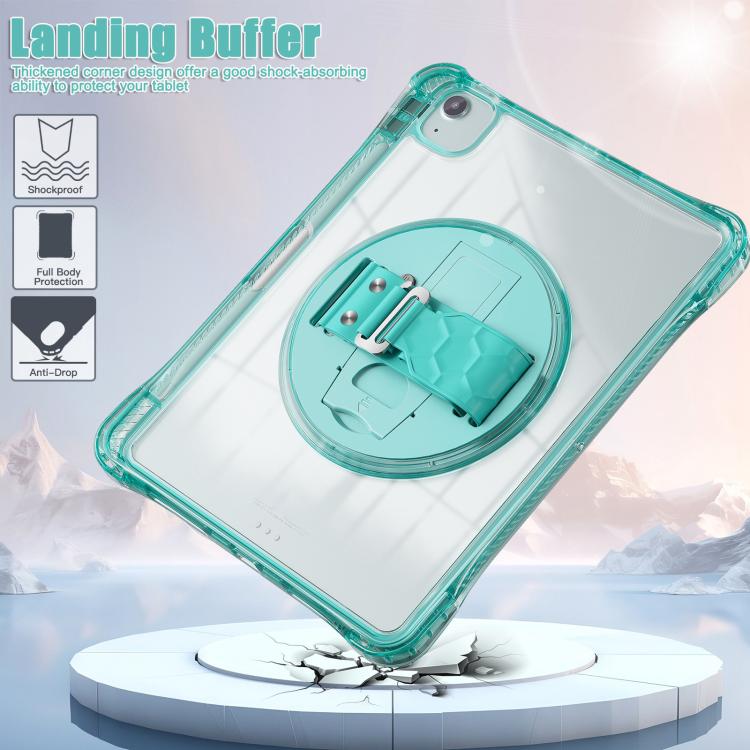 For iPad Air 13 2026 / 2025 / 2024 Rotation Grip Holder TPU Hybrid Clear PC Tablet Case