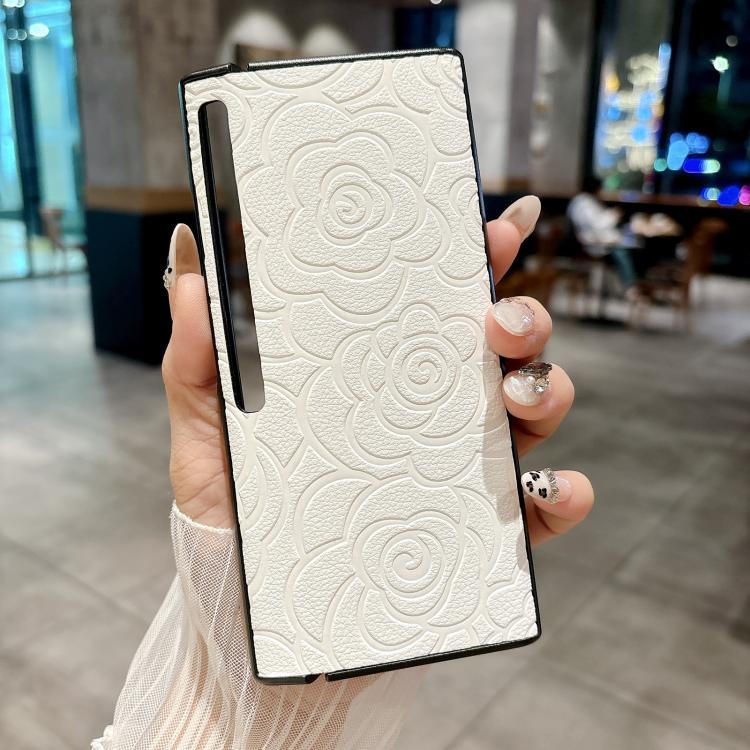 For Huawei Mate Xs 2 Impression Camellia Pattern Protective Phone Case