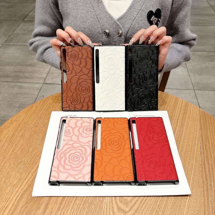 For Huawei Mate Xs 2 Impression Camellia Pattern Protective Phone Case