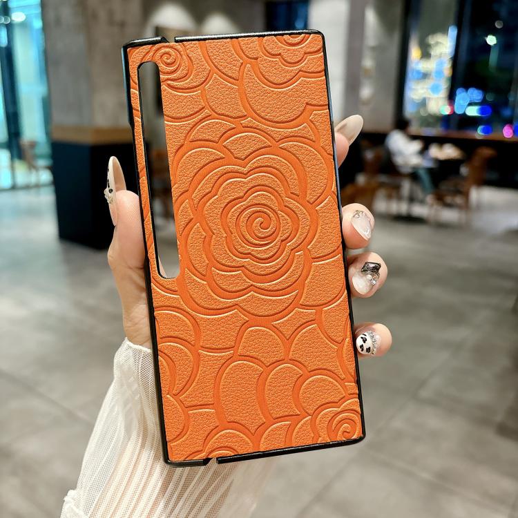For Huawei Mate Xs 2 Impression Camellia Pattern Protective Phone Case