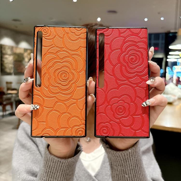 For Huawei Mate Xs 2 Impression Camellia Pattern Protective Phone Case