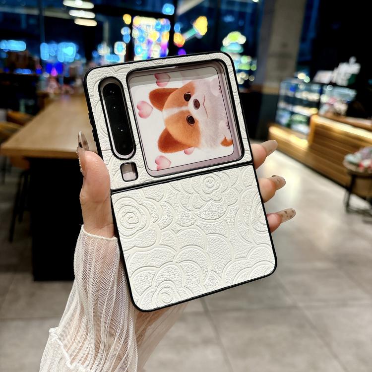 For Huawei Pura X Impression Camellia Pattern Protective Phone Case