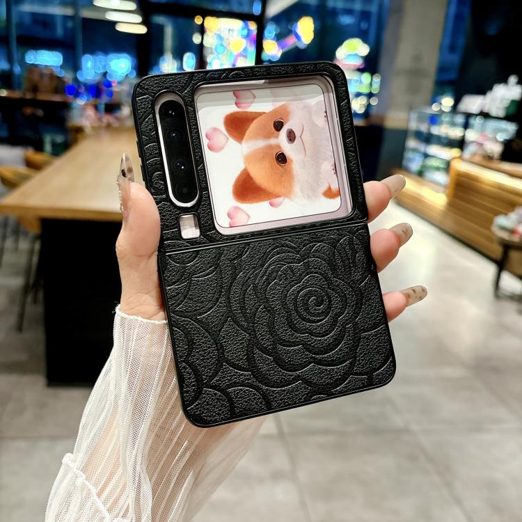 For Huawei Pura X Impression Camellia Pattern Protective Phone Case