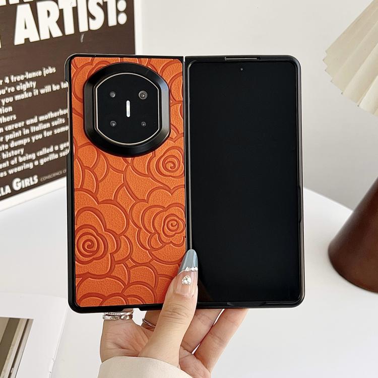 For Huawei Mate X7 Impression Camellia Pattern Protective Phone Case