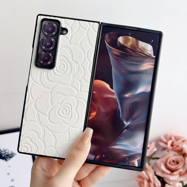 For Samsung Galaxy Z Fold Special Impression Camellia Pattern Protective Phone Case