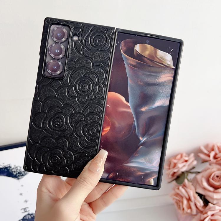 For Samsung Galaxy Z Fold Special Impression Camellia Pattern Protective Phone Case