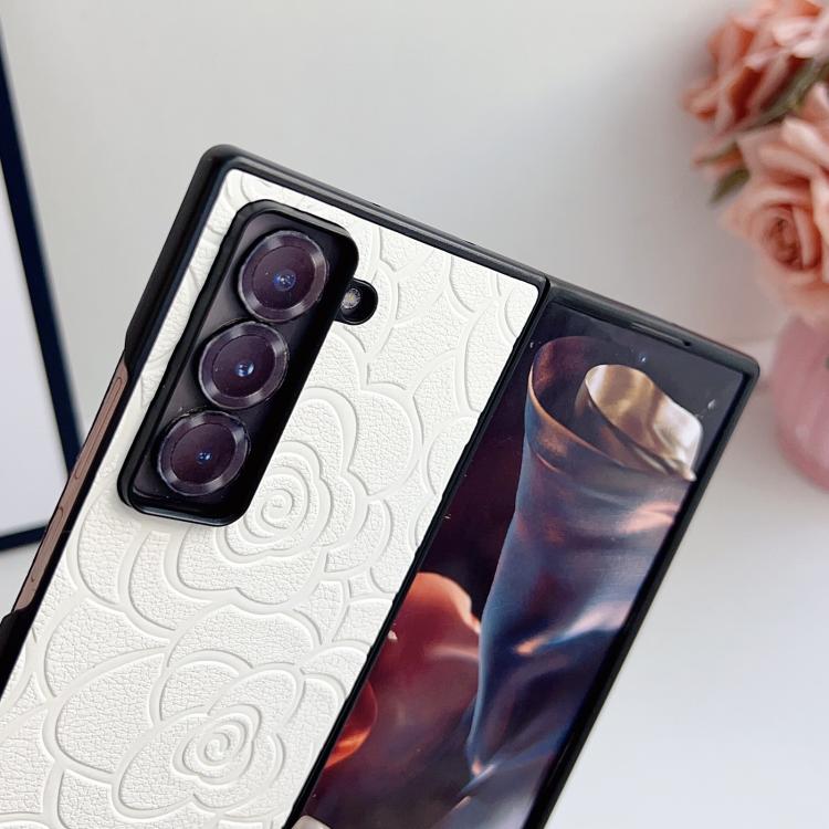For Samsung Galaxy Z Fold Special Impression Camellia Pattern Protective Phone Case